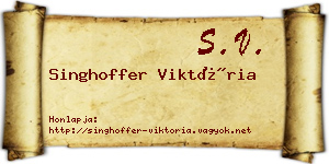 Singhoffer Viktória névjegykártya