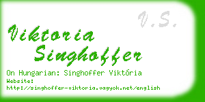 viktoria singhoffer business card